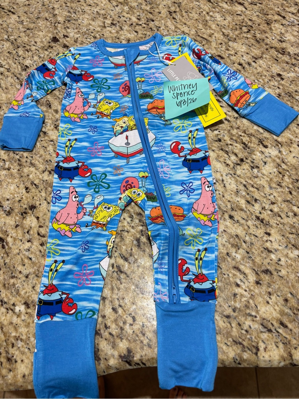 LPB Spongebob LS/pant pajama set NWT
